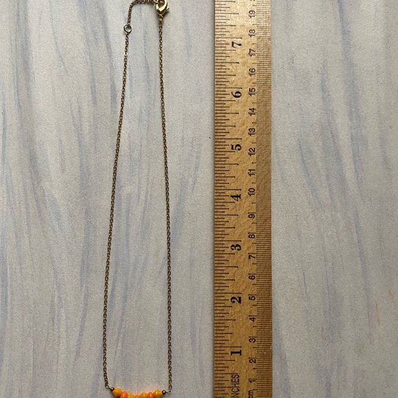 NWT yellow/orange porcelain beads on gold findings. Delicate with a statement. - Picture 5 of 5